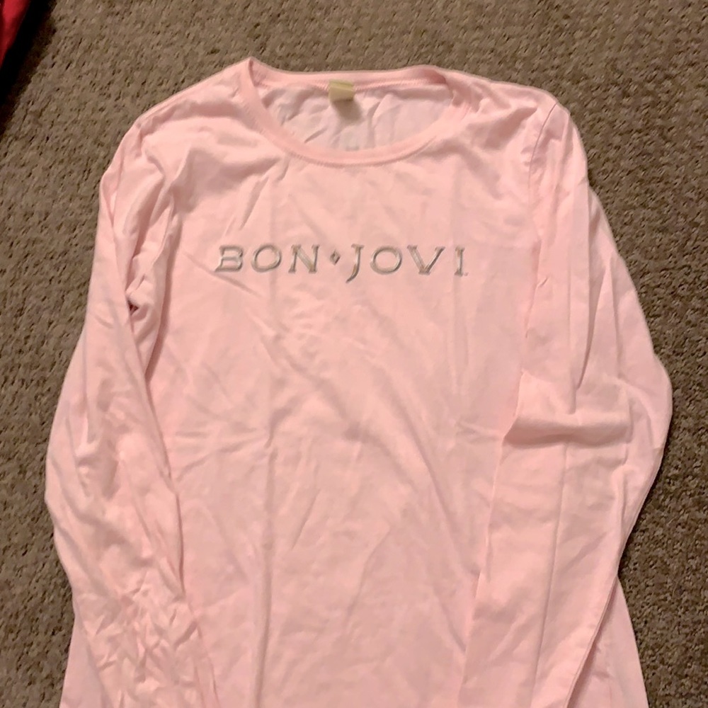 Bon Jovi long sleeve pink tee